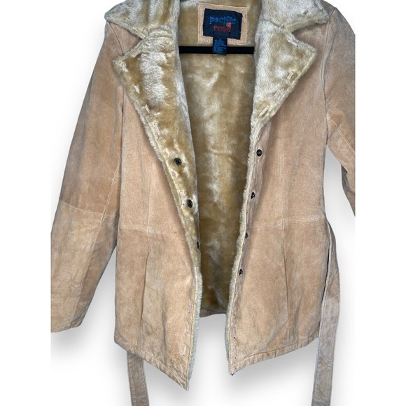 Pacific rose Vintage boho suede leather jacket coat Size Small - Picture 4 of 7